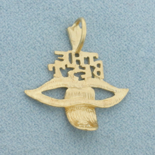 The Best Tongue Pendant in 14k Yellow Gold