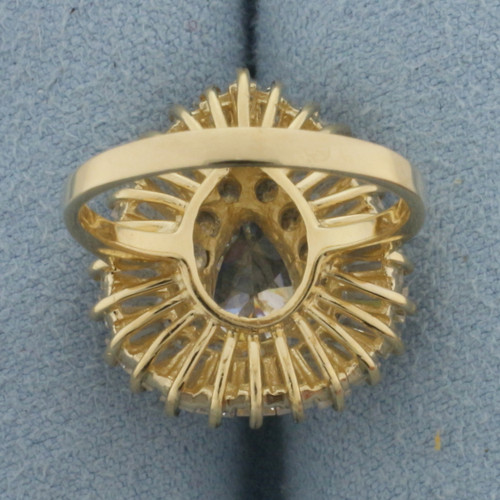 CZ Ballerina Ring in 14k Yellow Gold