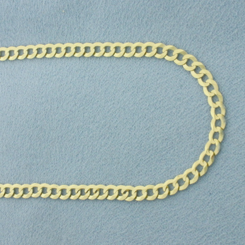 30 Inch Curb Link Chain Necklace in 10k Yellow Gold