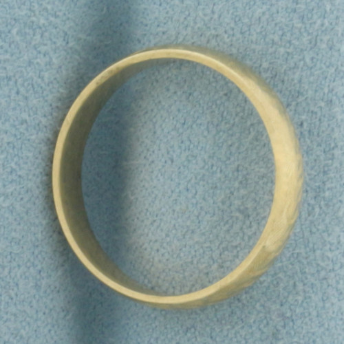 Crosshatch Finish Wedding Band Ring in 14k Yellow Gold
