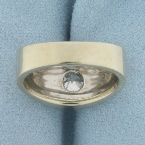 Antique Old European Cut Diamond Solitaire Ring in 14K White Gold