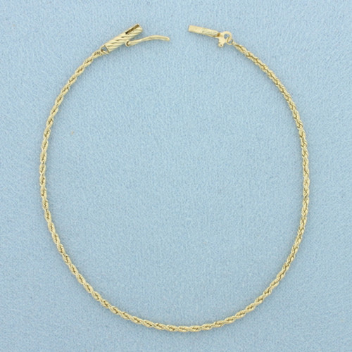 Rope Link Bracelet in 14k Yellow Gold