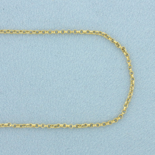 21 Inch Cable Link Chain Necklace in 18k Yellow Gold