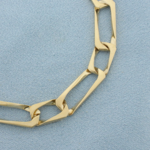 Paperclip Link Bracelet in 14k Yellow Gold