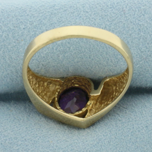 Amethyst Statement Ring in 10k Yellow Gold