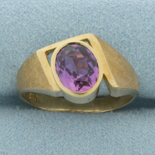 Amethyst Statement Ring in 10k Yellow Gold