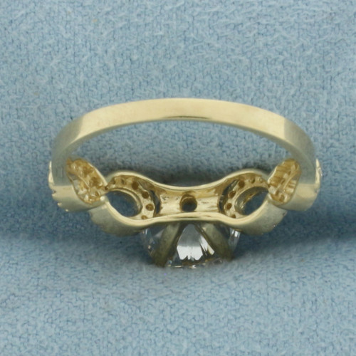 CZ Engagement Ring in 10K Yellow Gold
