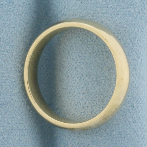 Half Dome High Polish Wedding Band Ring in 14k Yellow Gold
