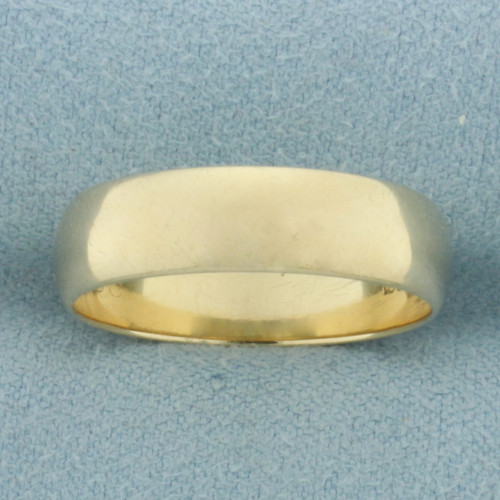Mens 6mm Wedding Band Ring in 14k Yellow Gold