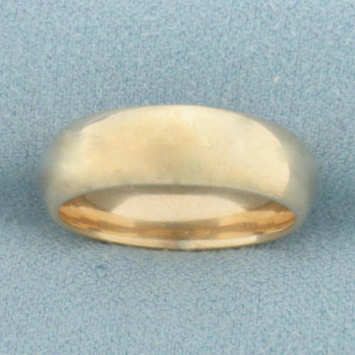 Half Dome Wedding Band Ring in 10k Yellow Gold