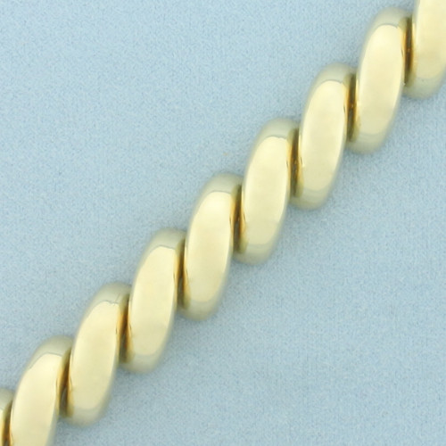 San Marco Macaroni Bracelet in 14k Yellow Gold