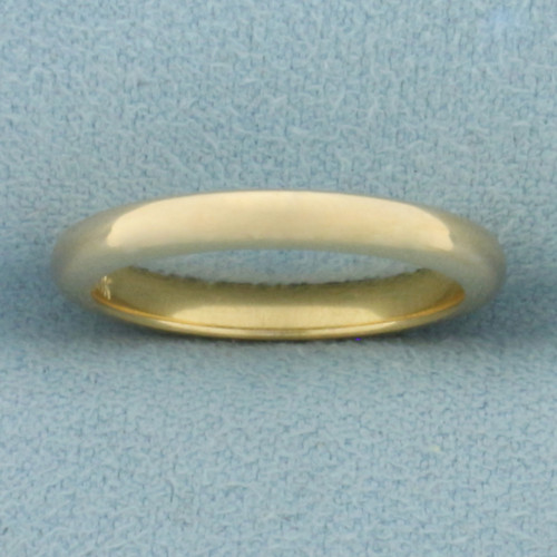 Women's Half Dome Wedding Band Ring in 18k Yellow Gold