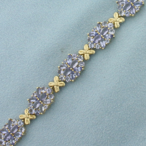 8ct Tanzanite Bracelet in 10K Yellow Gold