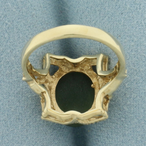 Jade Ring in 10k Yellow Gold