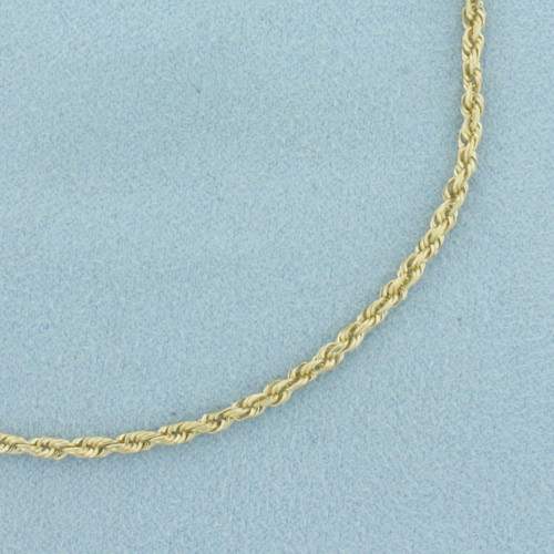 Rope Anklet in 10k Yellow Gold