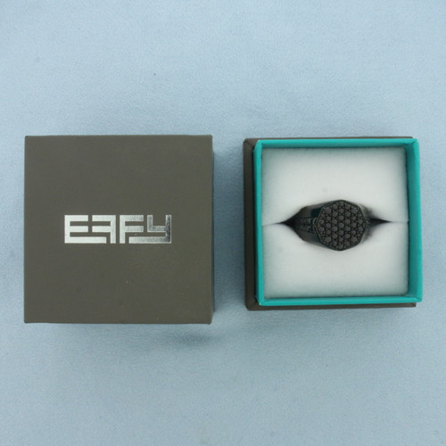 Effy Mens Spinel Signet Ring in Sterling Silver