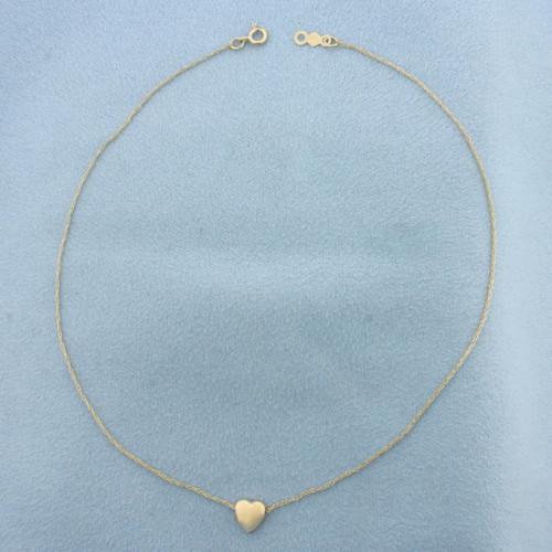 Heart  Anklet in 14k Yellow Gold