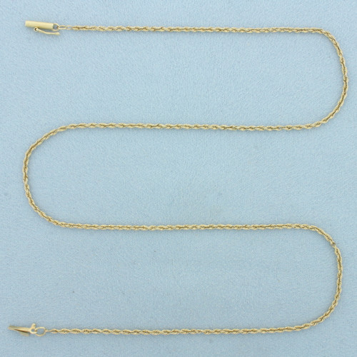 18 Inch Rope Chain in 14k Yellow Gold
