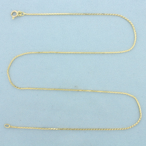 19 Inch Italian S-Link Chain Link Necklace in 14k Yellow Gold