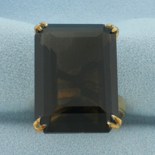 Smoky Topaz Statement Ring in 18k Yellow Gold