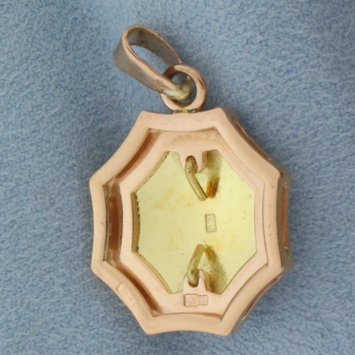 Flower Pendant or Charm in 14k Rose Gold