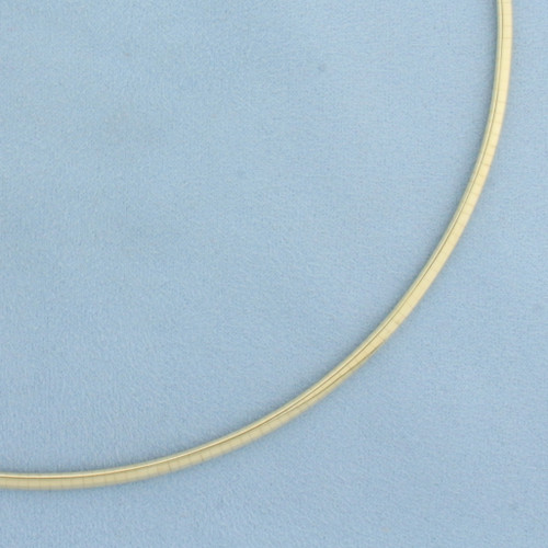 3mm Omega Necklace in 14k Yellow Gold