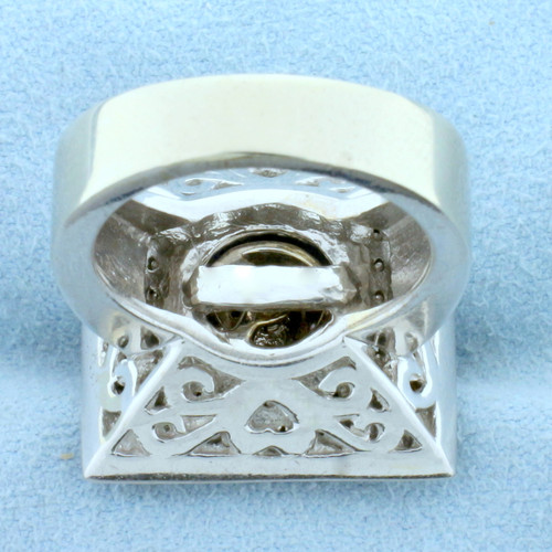 Interchangeable Pink Sapphire and Diamond Ring in 14K White Gold