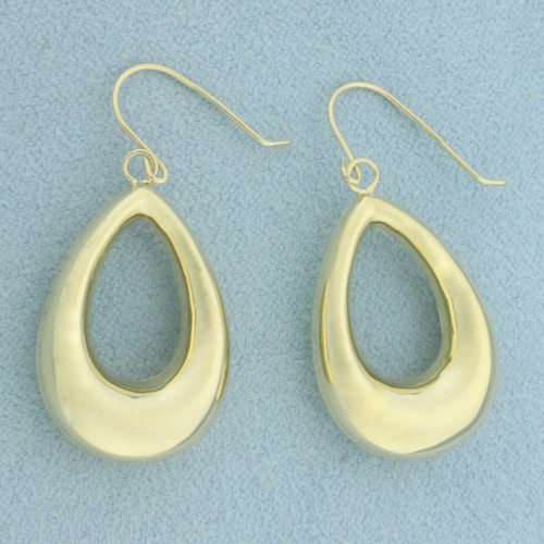 Teardrop Dangle Earrings in 10k Yellow Gold