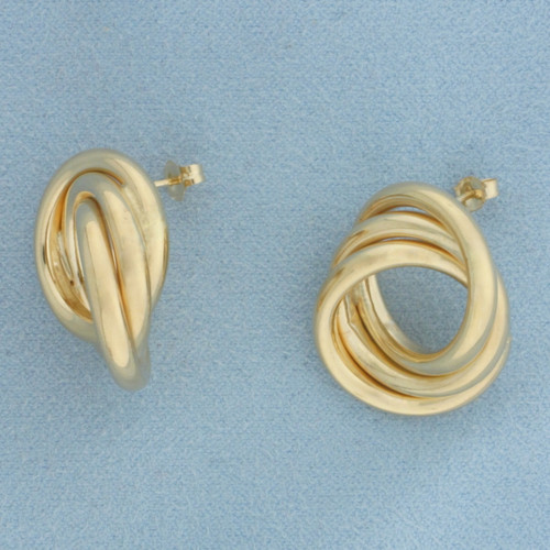 Triple Circle Earrings in 14k Yellow Gold