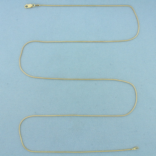 26 Inch Italian Snake Link Chain Necklace in 14k Yellow Gold