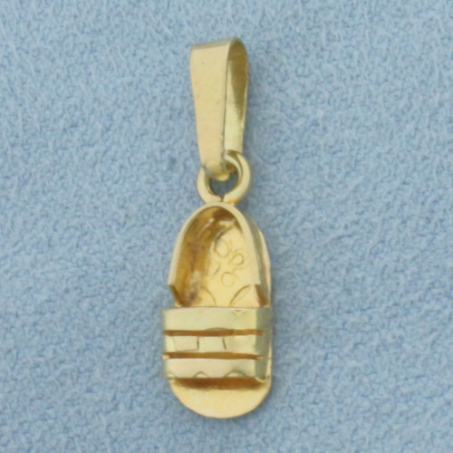Sandal Pendant or Charm in 14k Yellow Gold