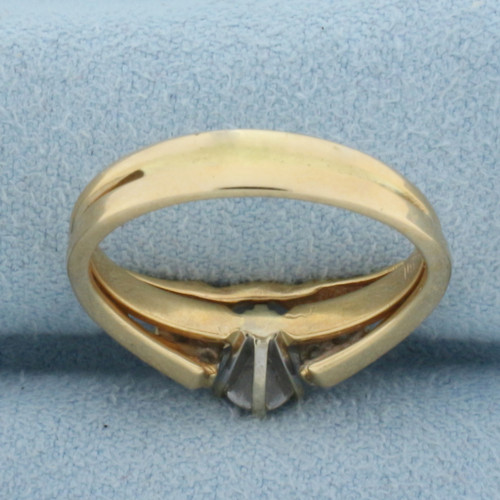Vintage Oval Diamond Engagement Ring in 14K Yellow Gold