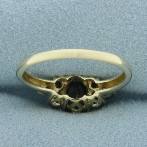 Sapphire and Diamond Ring in 14K Yellow Gold