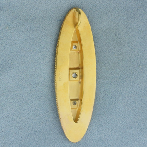 Antique Victorian Old Mine Cut Diamond Pendant in 15k Yellow Gold