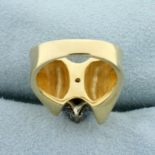 Modern Design Diamond Cluster Ring in 14K Yellow Gold