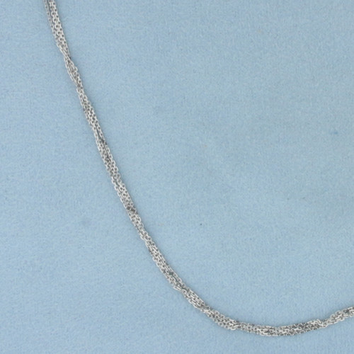Triple Strand Cable Chain in 18K White Gold