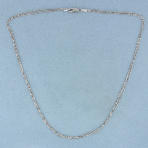 Triple Strand Cable Chain in 18K White Gold