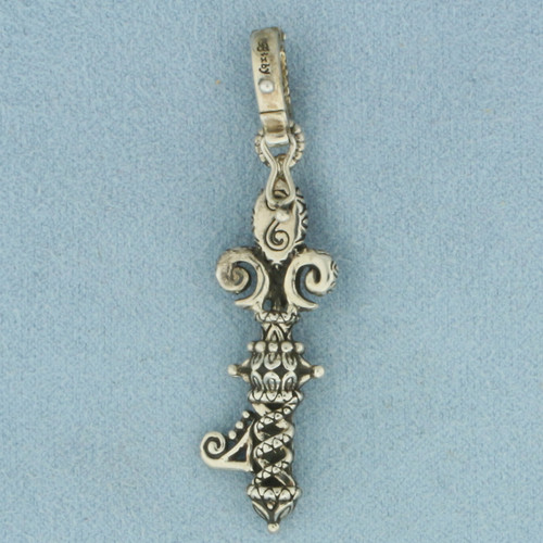 Barbara Bixby Amethyst Hinged Key Pendant in 18K Yellow Gold and Sterling Silver