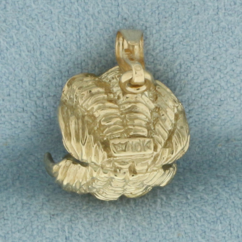 Tahitian Pearl in Oyster Shell 3D Pendant in 10K Yellow Gold