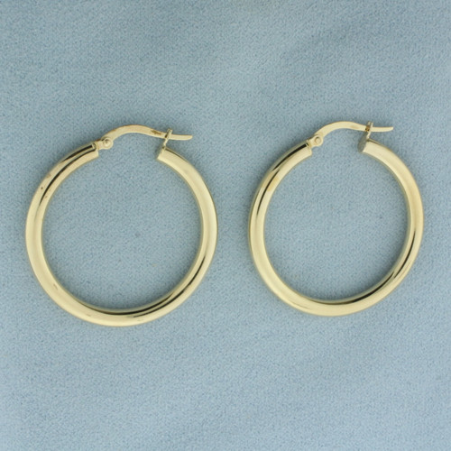 Italian Hoop Earrings in 14K Yellow Gold