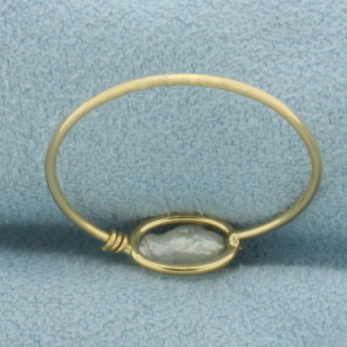 Freshwater Baroque Pearl Ring in 18K Yellow Gold