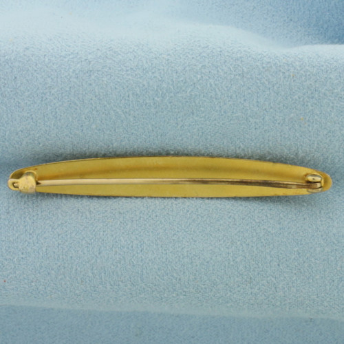 Numbered Antique Seed Pearl Pin in 14k Yellow Gold