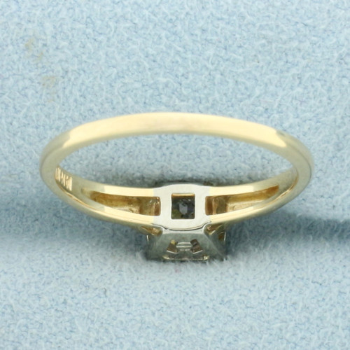 Antique Solitaire Old European Cut Diamond Engagement Ring in 14K Yellow Gold