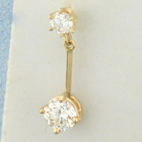 Diamond Dangle Earrings in 14k Yellow Gold