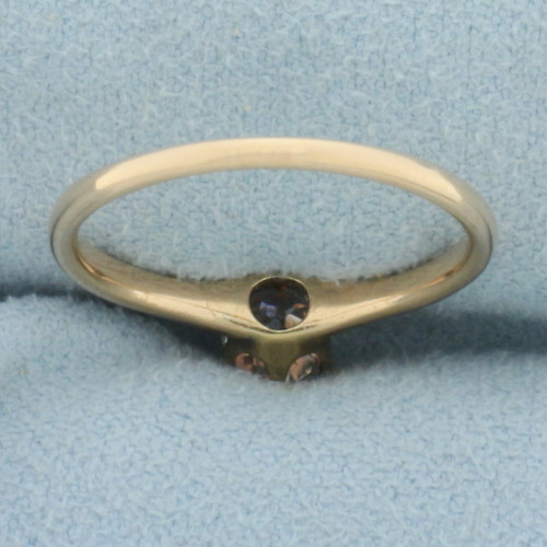 Antique Old Mine Cut Diamond Victorian Engagement Ring in 14k Rose Gold