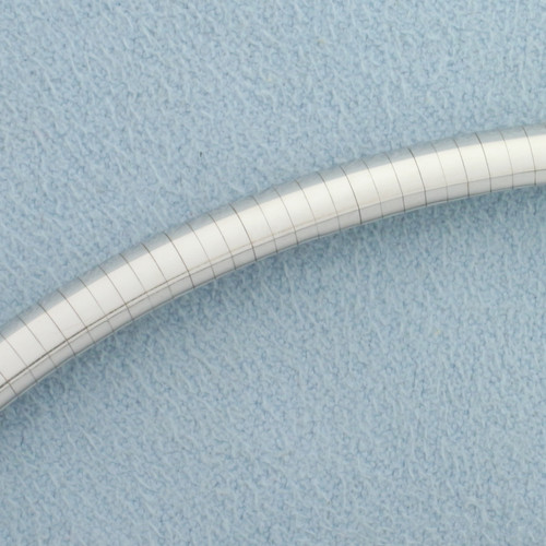 Italian 18 Inch Omega Necklace in 14k White Gold
