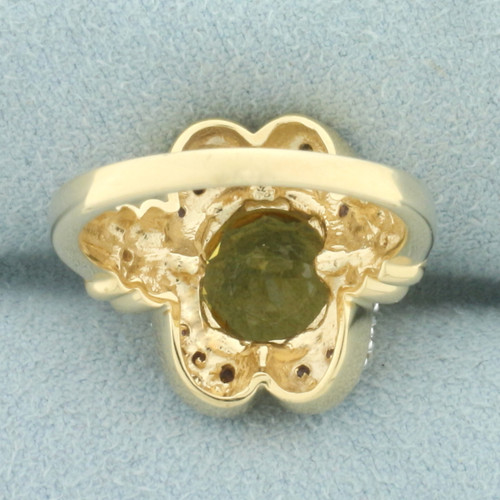 Citrine, Pink Sapphire, and Diamond Ring in 14k Yellow Gold