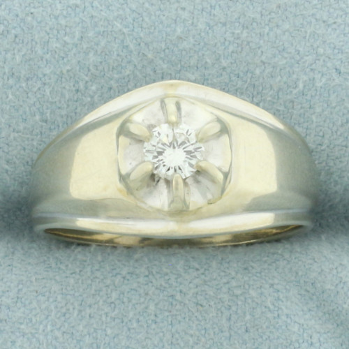 Diamond Solitaire Ring in 14k White Gold