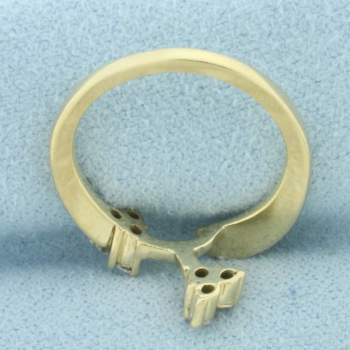 Diamond Ring Enhancer Jacket in 14k Yellow Gold