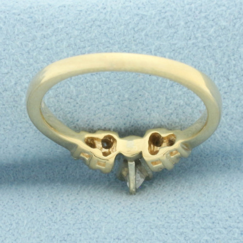 Marquise Diamond Accented Engagement Ring in 14k Yellow Gold